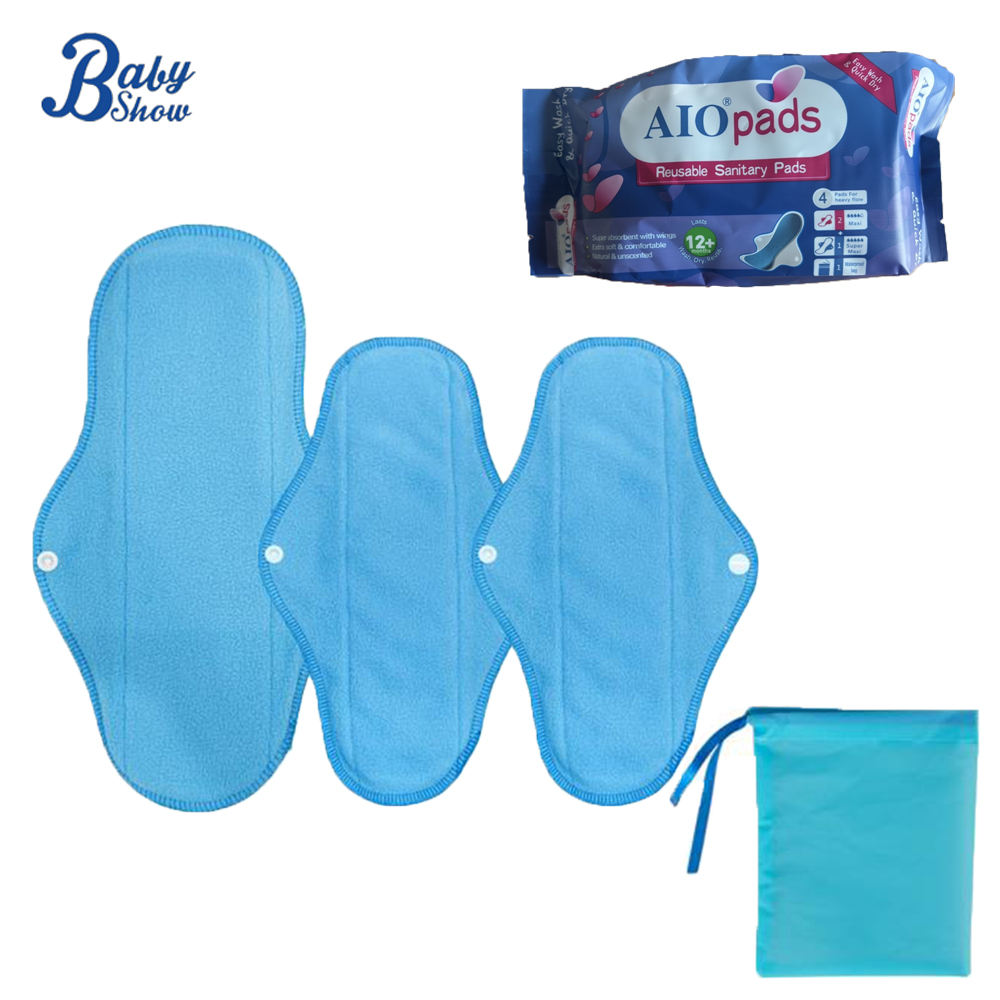 AIO PADS L’essentiel — 3 serviettes + 1 sac PEVA